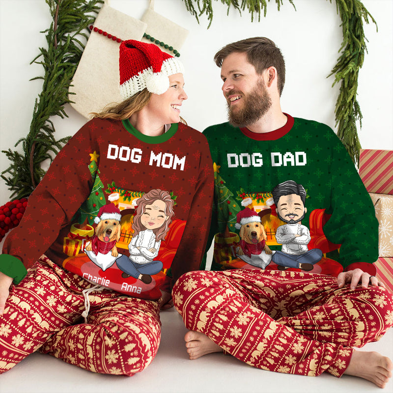 Christmas At Home - Personalized Custom All-Over-Print Sweatshirt