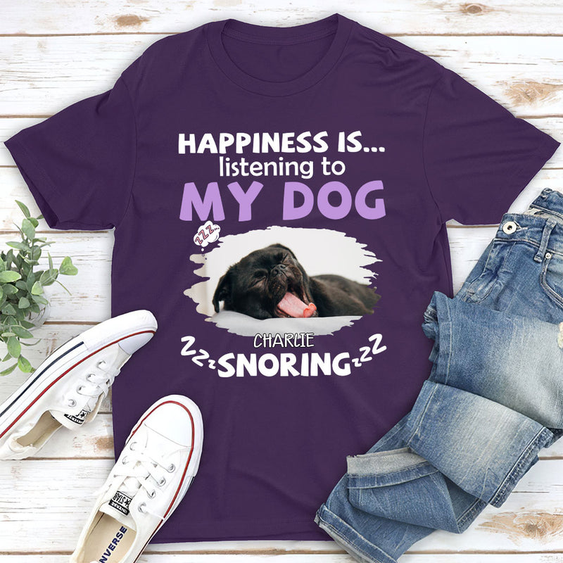 My Dog Snoring - Personalized Custom Unisex T-shirt