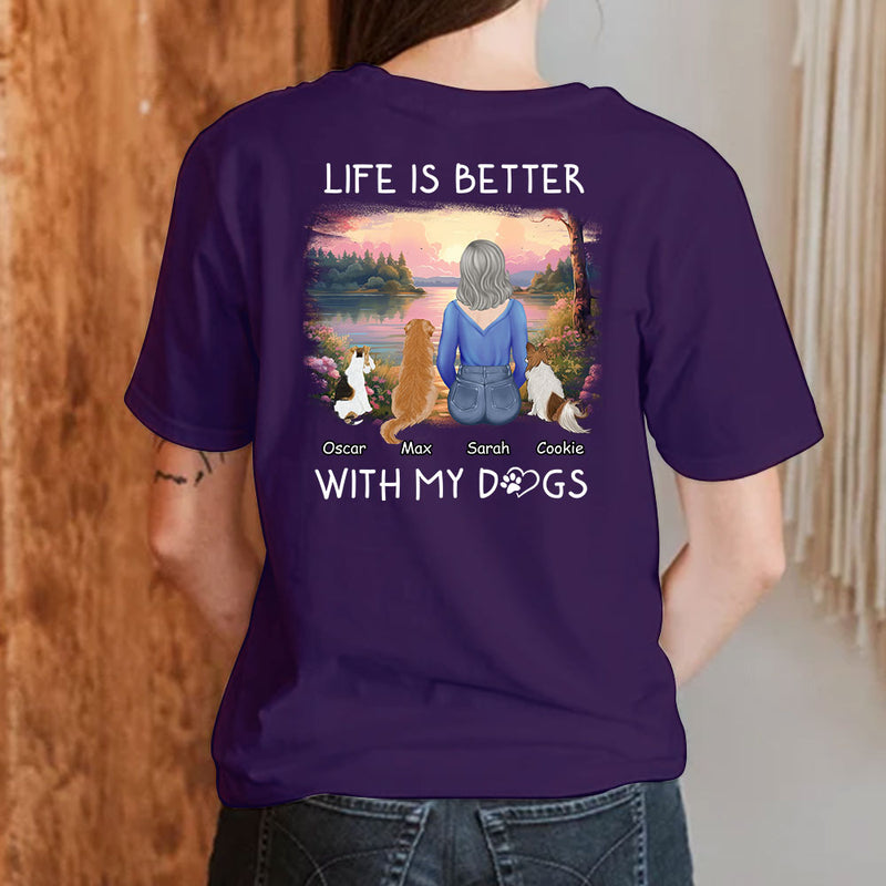 Better With Dogs - Personalized Custom Premium T-shirt