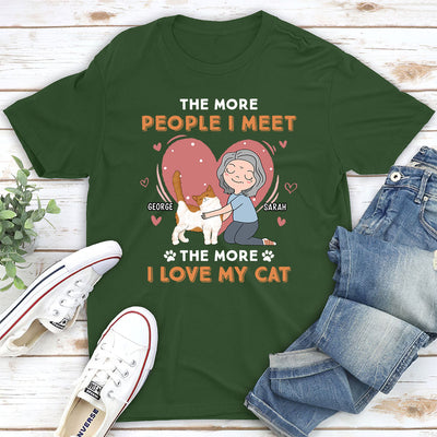 I Love My Cat - Personalized Custom Unisex T-shirt