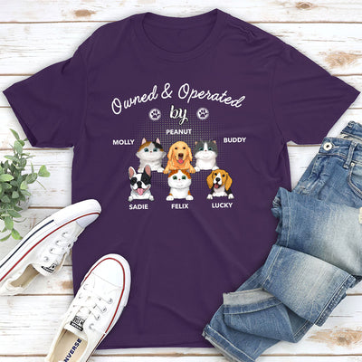 Operated By Pet - Personalized Custom Unisex T-shirt