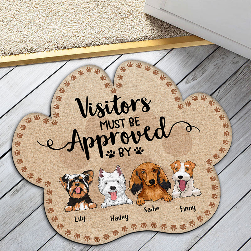 Visitors Must Be Approved By - Personalized Custom Doormat