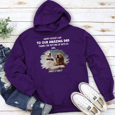 Dog Thanks For Dad - Personalized Custom Hoodie