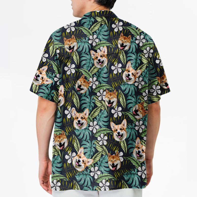 Summer Flower Dog - Personalized Custom Hawaiian Shirt