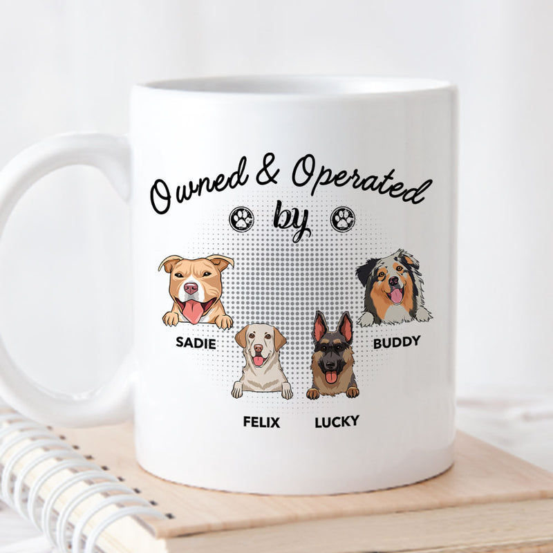 Operated By Dog - Personalized Custom Coffee Mug