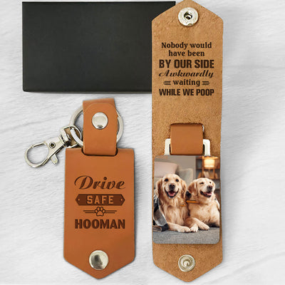 Have Been By My Side - Personalized Leather Photo Keychain