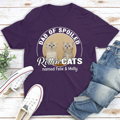 Spoiled Rotten Cats Photo - Personalized Custom Unisex T-shirt