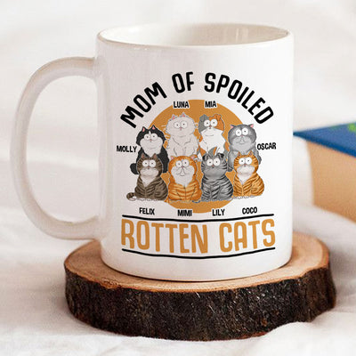 Mom Of Spoiled Cat - Personalized Custom Coffee Mug