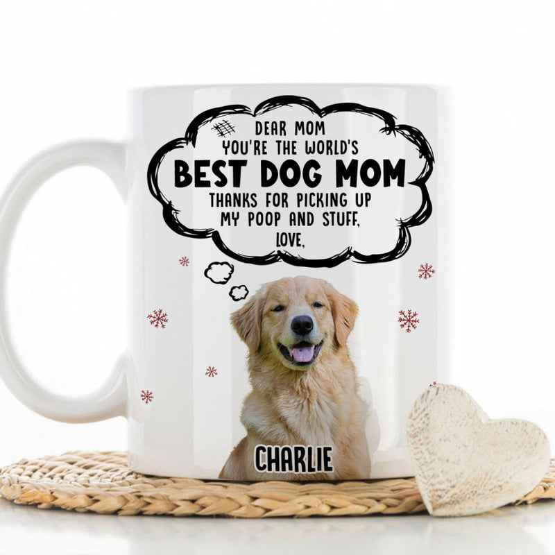 Grateful To Dog Mom - Personalized Custom Coffee Mug