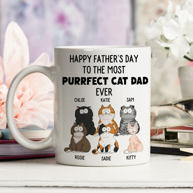 Purrfect Cat Dad - Personalized Custom Coffee Mug