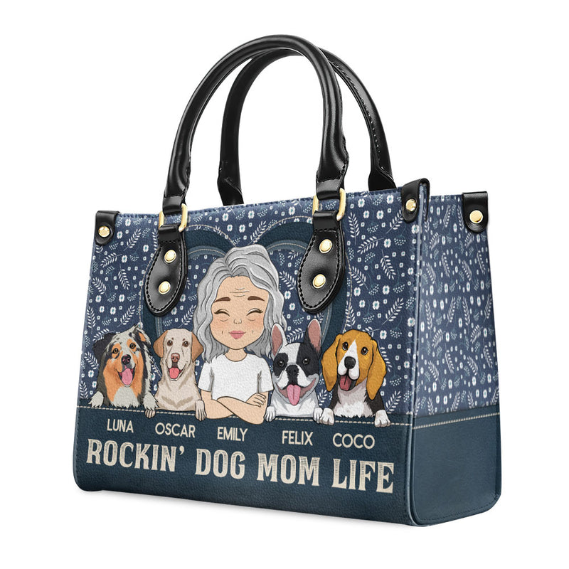 Rockin Mom Life - Personalized Custom Leather Bag