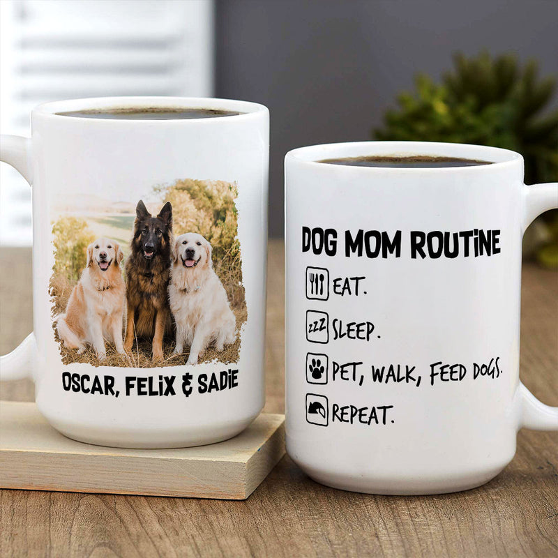 Dog Dad Routine - Personalized Custom Coffee Mug