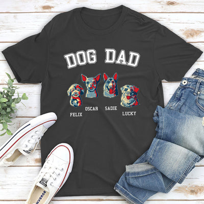 Basic Dog Dad - Personalized Custom Unisex T-shirt