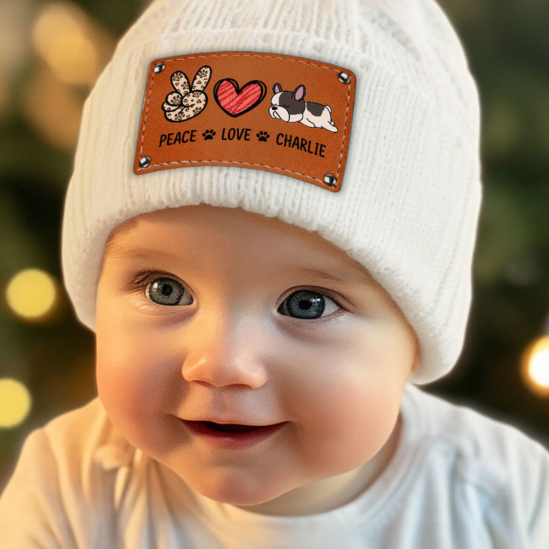 Peace Love Dog - Personalized Custom Beanie