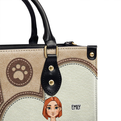 Paved With Paw Prints - Personalized Custom Leather Bag