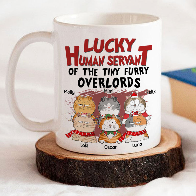 Lucky Human Servant - Personalized Custom Coffee Mug