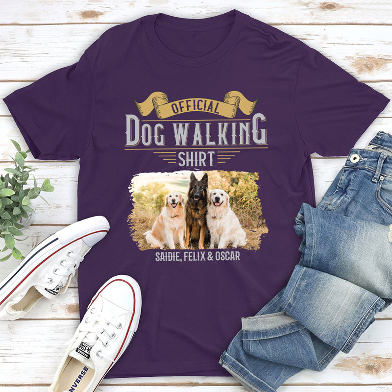 Vintage Dog Walking - Personalized Custom Premium T-shirt