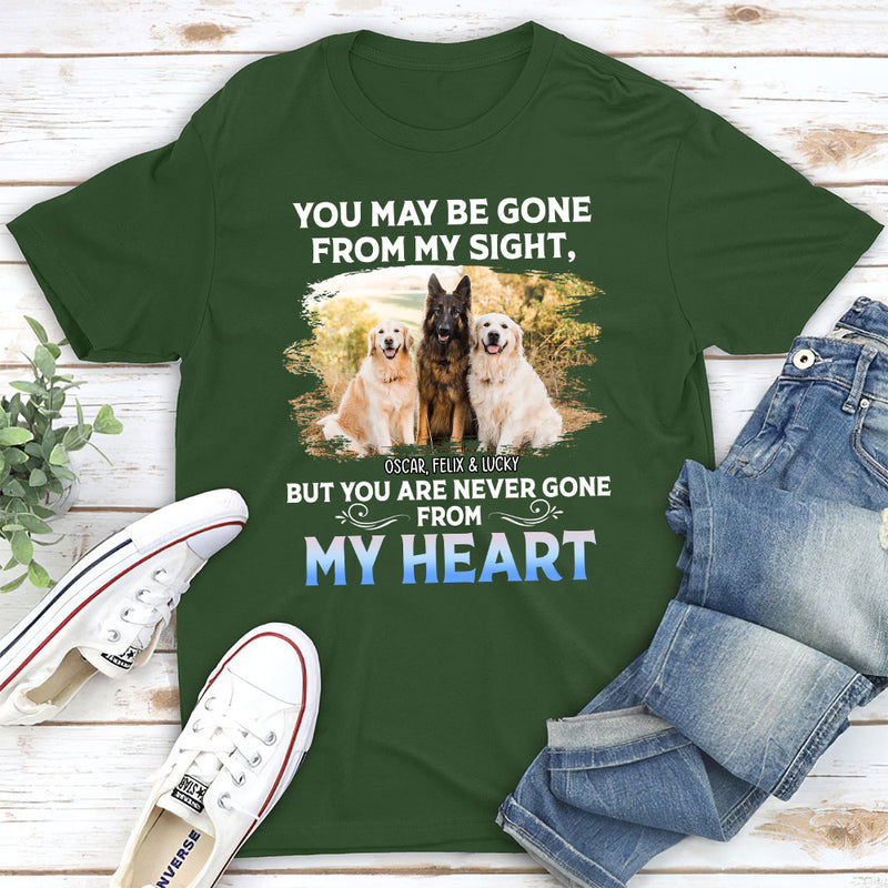 Never Gone From My Heart - Personalized Custom Unisex T-shirt