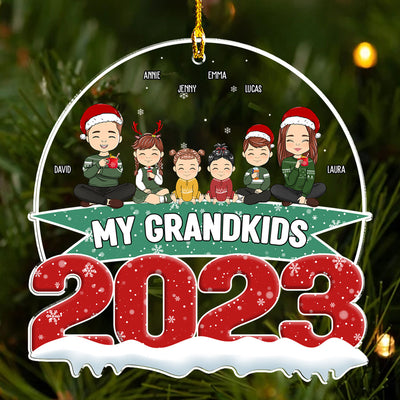 My Grandkids 2023 - Personalized Custom Acrylic Ornament