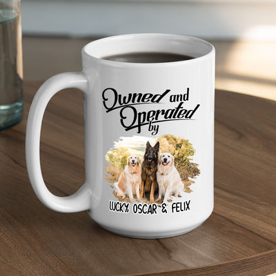 Operated By My Furbaby - Personalized Custom Coffee Mug