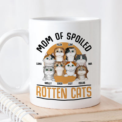 Spoiled Rotten Cat - Personalized Custom Coffee Mug