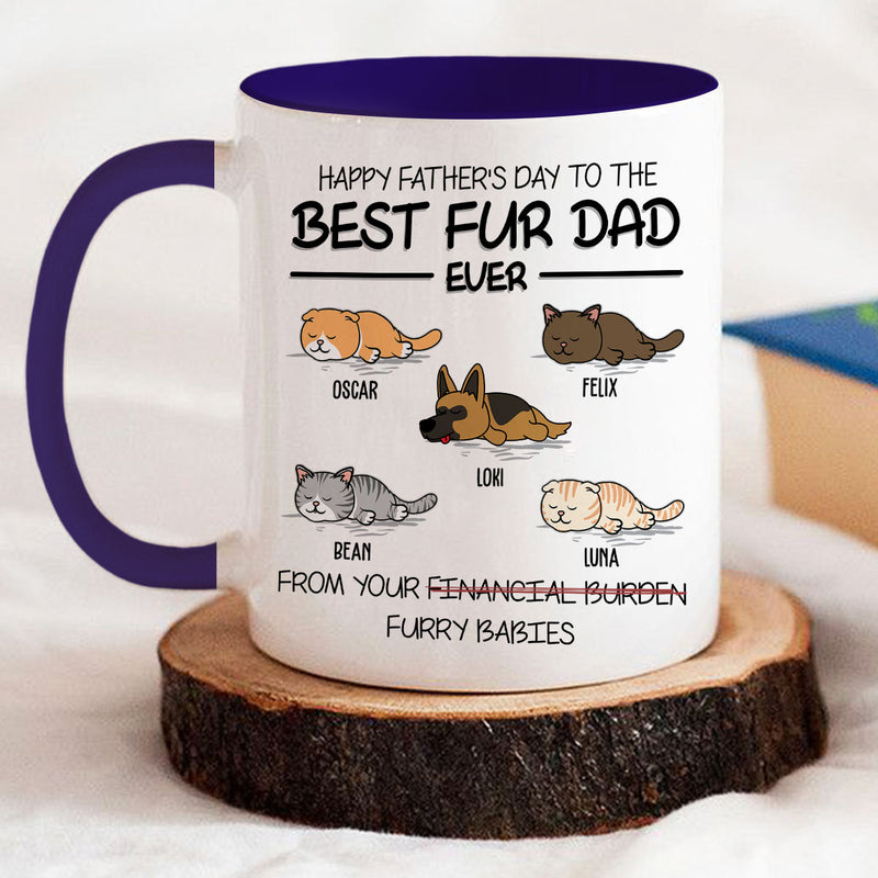 Best Fur Dad Ever - Personalized Custom Accent Mug