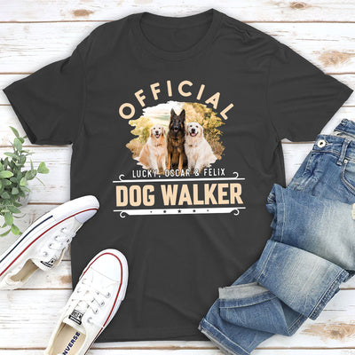 Official Dog Walker - Personalized Custom Premium T-shirt