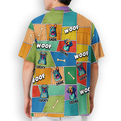 Pop Art Woof You - Personalized Custom Hawaiian Shirt