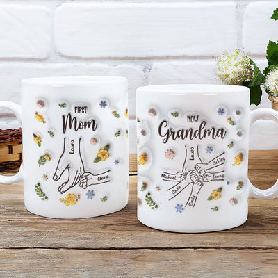 First Mom Now Grandma - Personalized Custom 3D Inflated Effect Mug