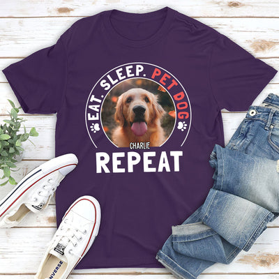 Pet Dog Repeat - Personalized Custom Unisex T-shirt