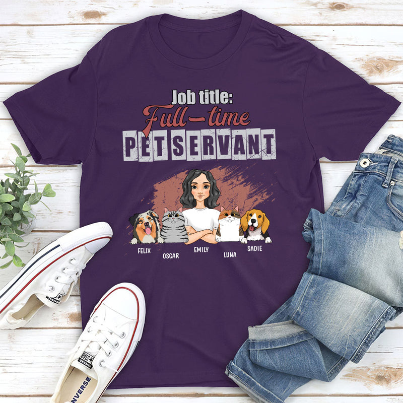 Job Title Full-time - Personalized Custom Unisex T-shirt