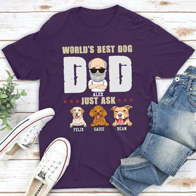 World‘s Best Dog Dad  - Personalized Custom Unisex T-shirt