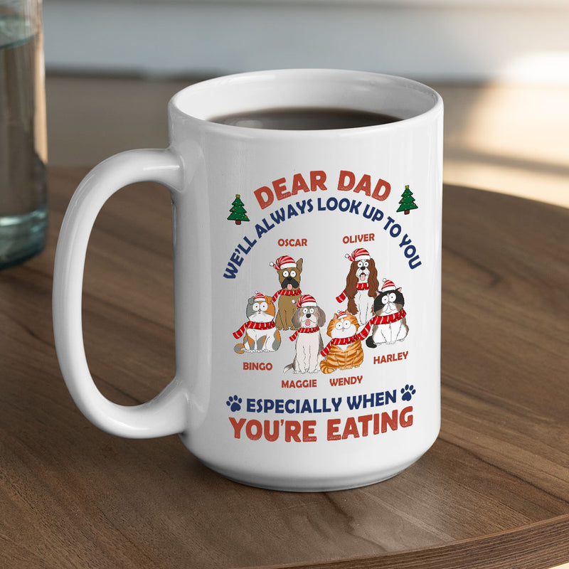 Look Up When Eating - Personalized Custom Coffee Mug