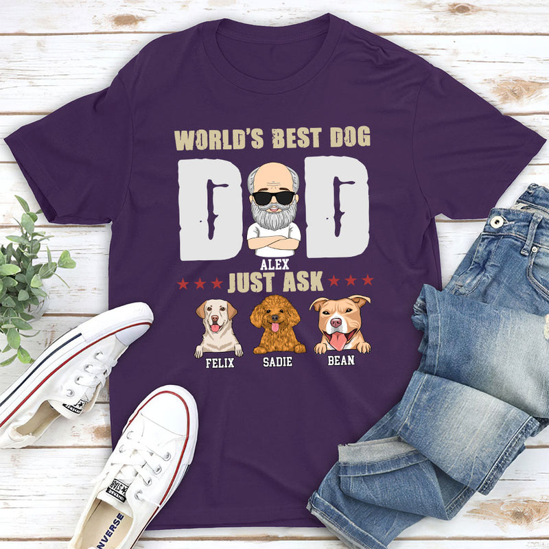 World‘s Best Dog Dad - Personalized Custom Premium T-shirt