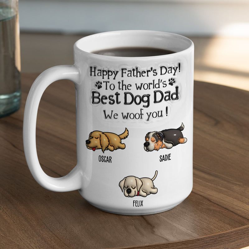 My Best Dog Dad - Personalized Custom 3D Inflated Effect Mug