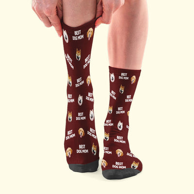 Best Mom Dad Pet Face - Personalized Custom Socks