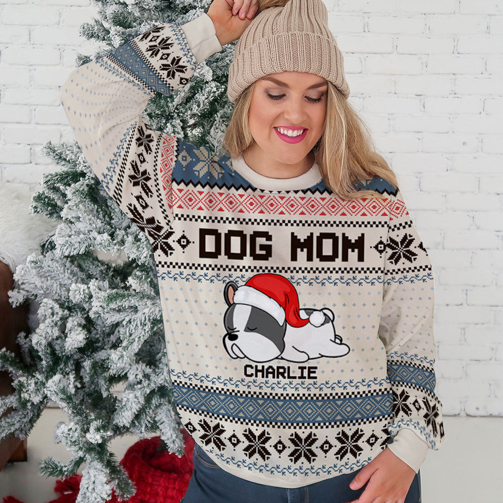 Little Christmas With Dog Custom Pet Lover Personalized Xmas Jumper Ugly Sweatshirt