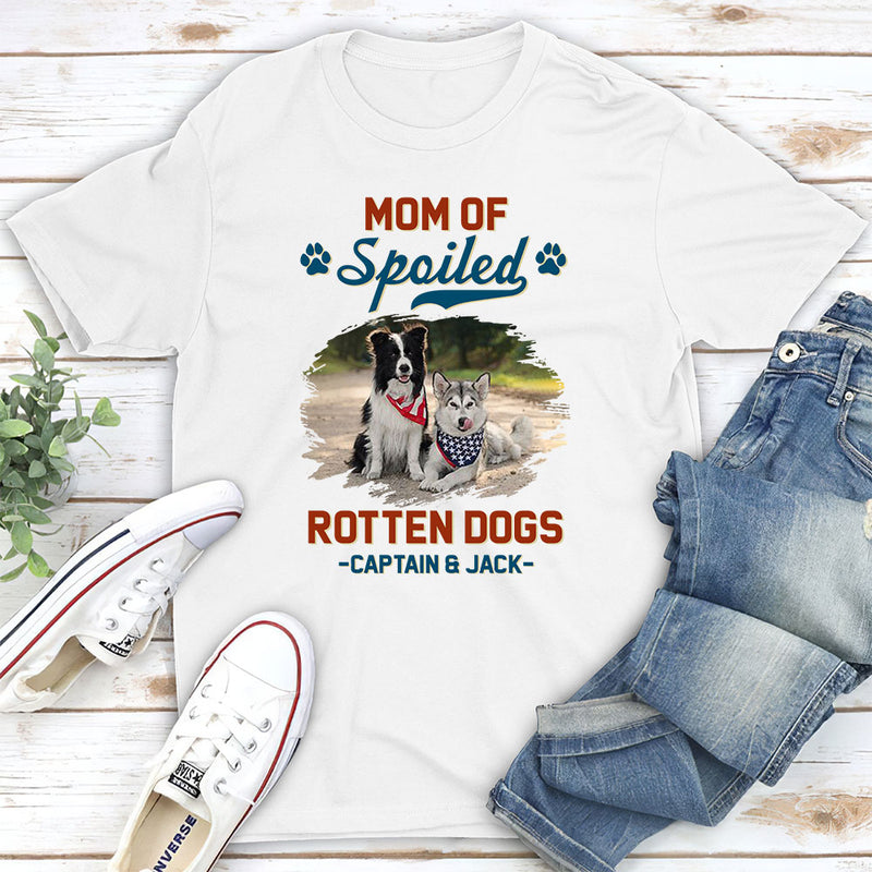 Dad Of Spoiled Dog - Personalized Custom Premium T-shirt