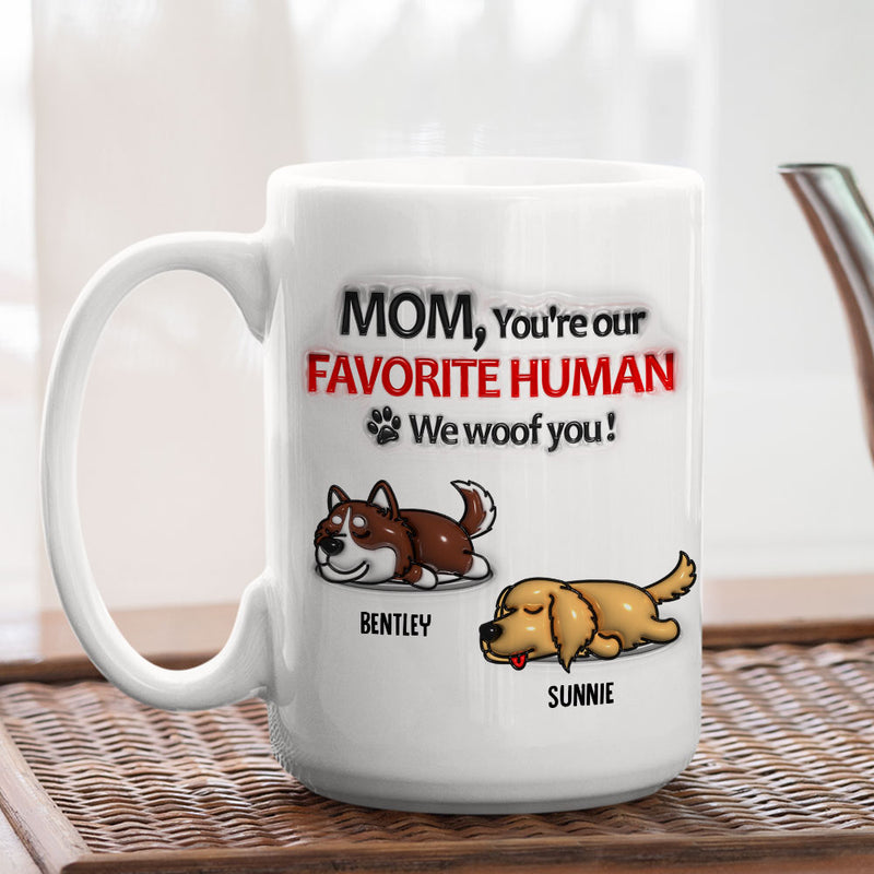 Woof You Dad - Personalized Custom 3D Inflated Effect Mug