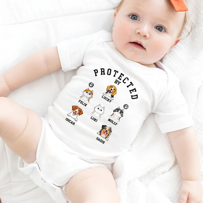 Protected By Pets - Personalized Custom Baby Onesie