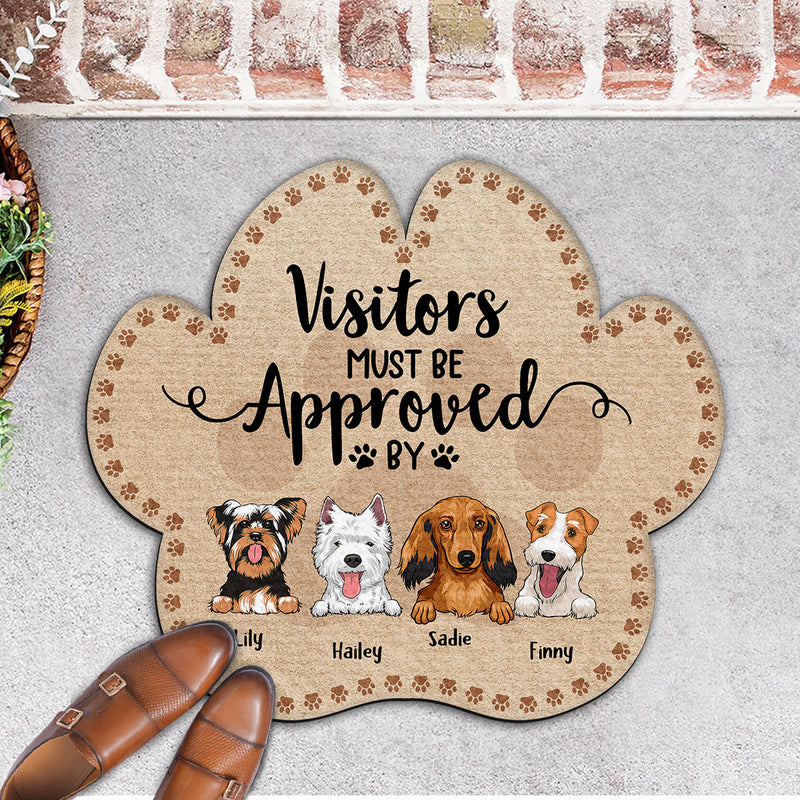 Visitors Must Be Approved By - Personalized Custom Doormat