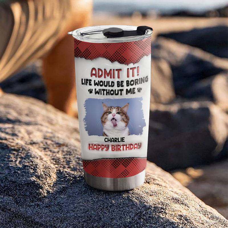 Boring Life Version Cats - Personalized Custom 3D Inflated Effect Tumbler