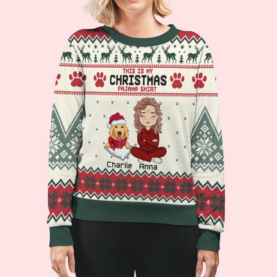 Christmas Pawjama - Personalized Custom All-Over-Print Sweatshirt