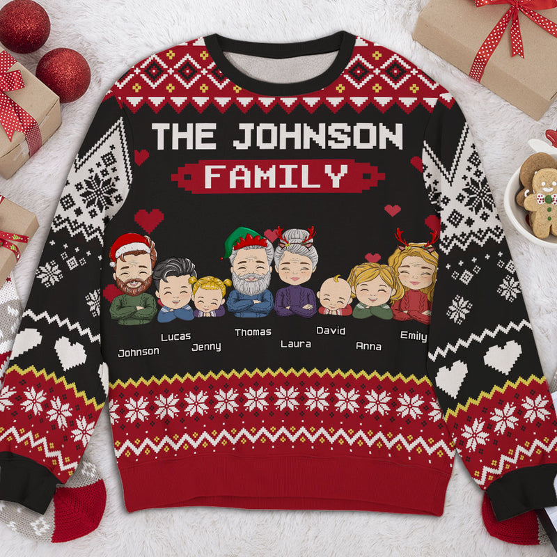 Family Sweatshirt - Personalized Custom All-Over-Print Sweatshirt