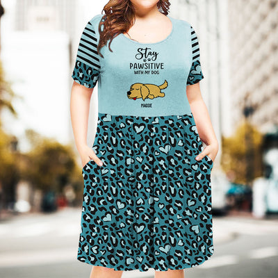 Stay Pawsitive - Personalized Custom Casual Dress