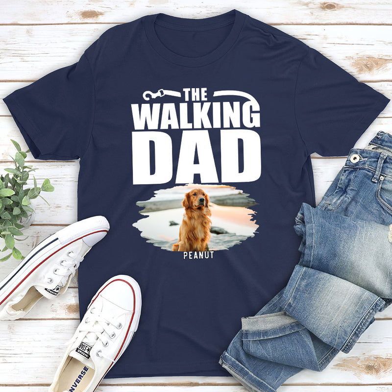 Walking Dad/Mom Photo - Personalized Custom Premium T-shirt