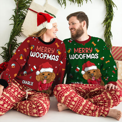 Woofmas Dog - Personalized Custom All-Over-Print Sweatshirt