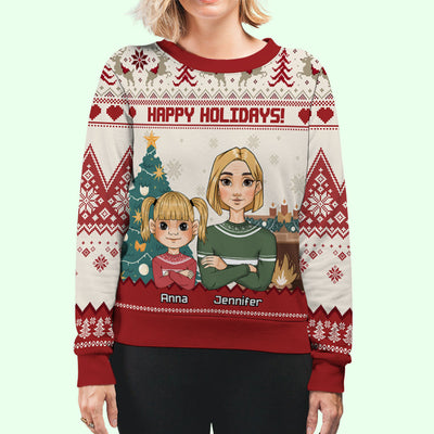 Happy Holidays - Personalized Custom All-Over-Print Sweatshirt