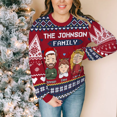 Family Sweatshirt - Personalized Custom All-Over-Print Sweatshirt