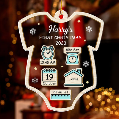 Baby First Christmas - Personalized Custom Acrylic Ornament